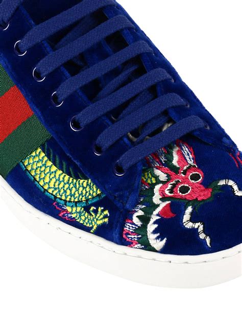 gucci shoes blue dragon